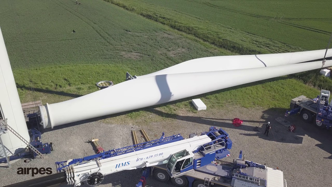 Airpes | Craneless Wind Turbine Rotor Blade Exchange System 4k