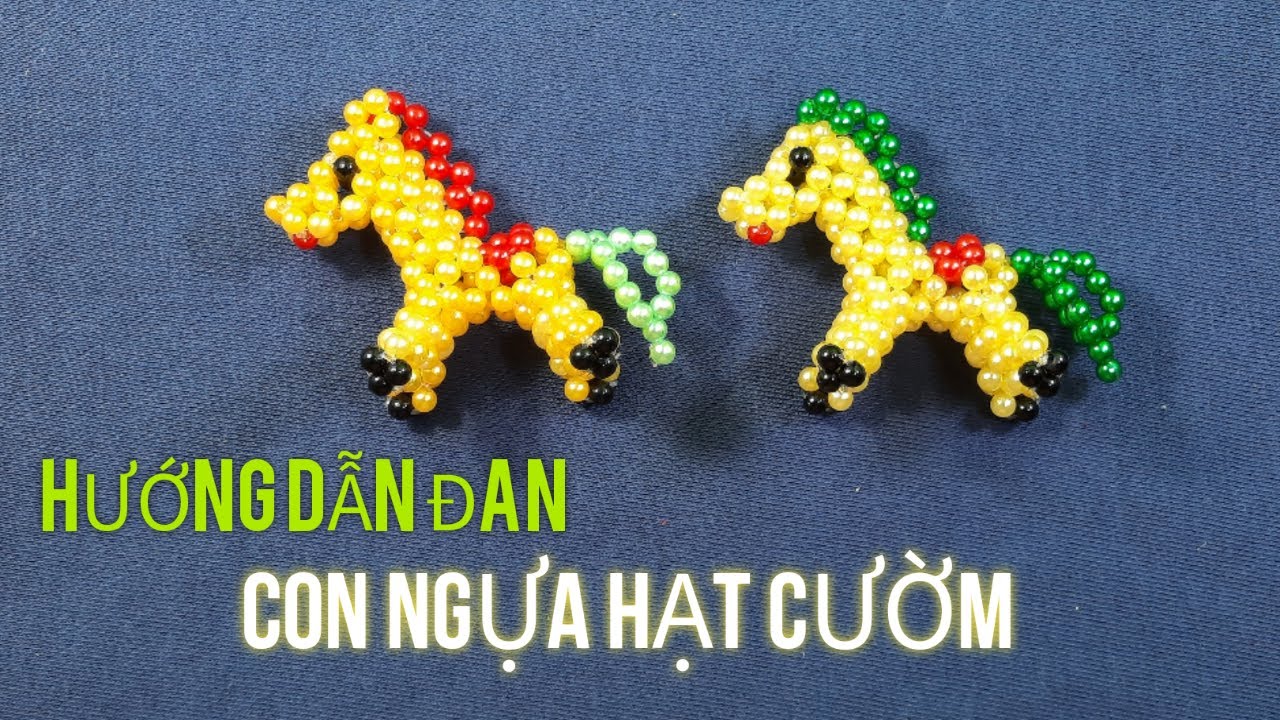 Hướng dẫn đan con ngựa hạt cườm- How to make beaded bead the horse-KIEU DIY