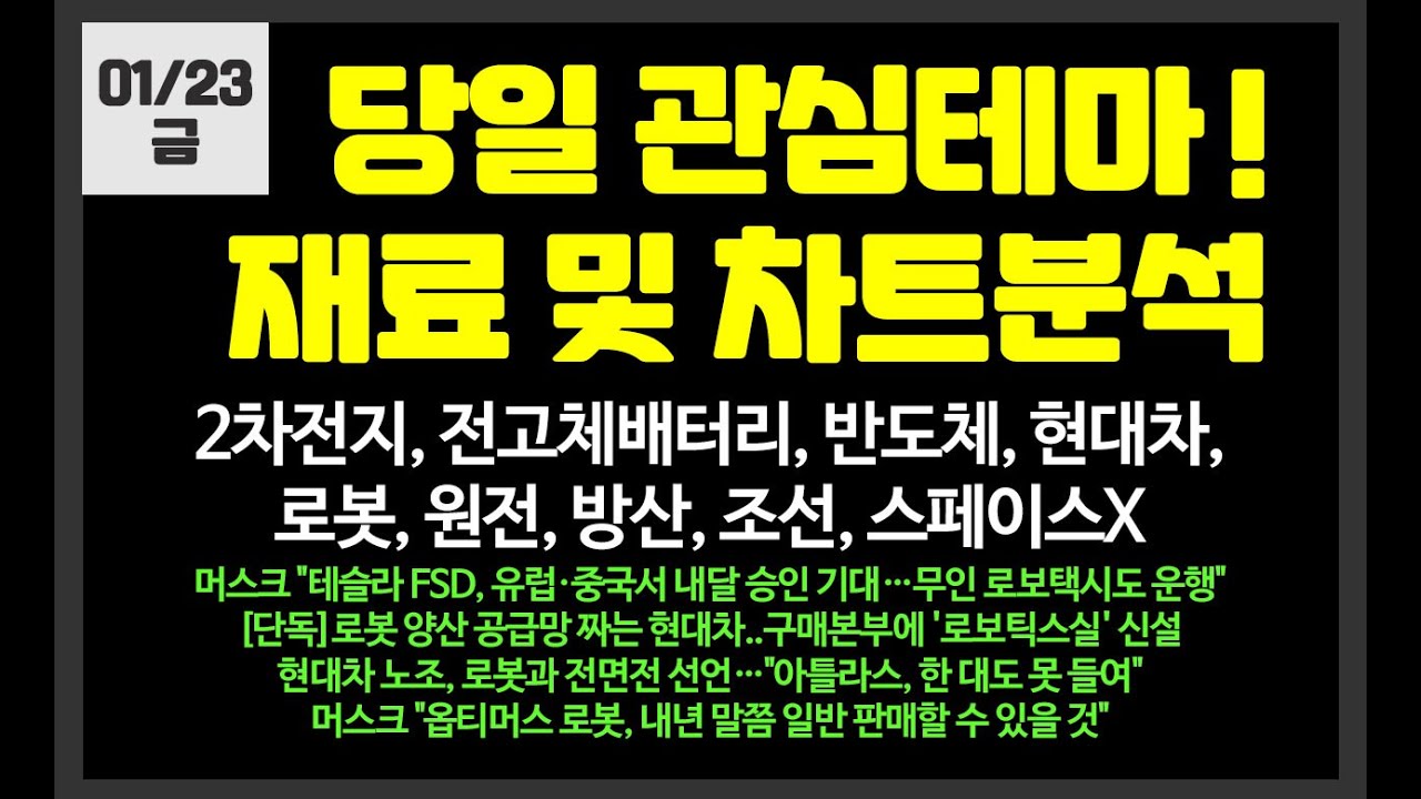 당일 관심테마! 2차전지,전고체배터리,반도체,현대차,로봇,원전 /삼성전자,SK하이닉스,현대차,에코프로,대한전선,삼성SDI,이수스페셜티케미칼,알테오젠,한농화성,레이크머티리얼,롯데에너