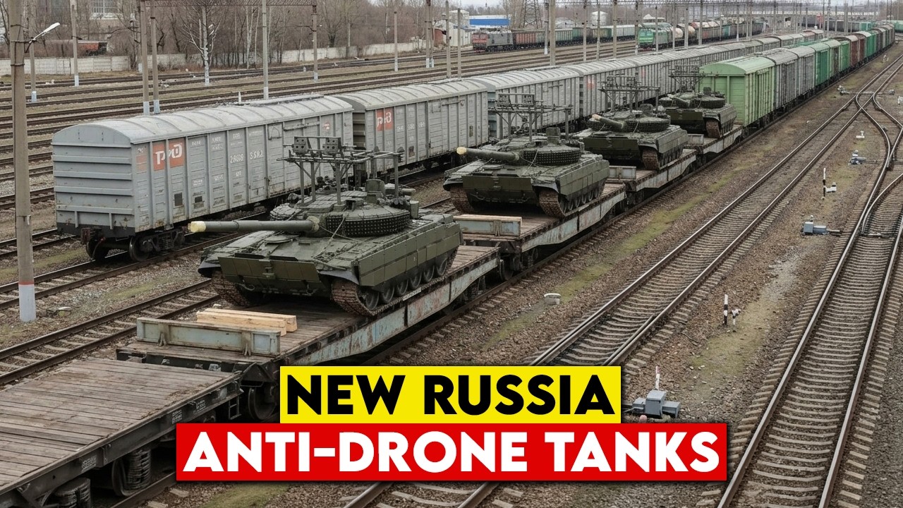Россия отправляет модернизированные танки Т-90М и Т-80БВМ с антидроновой защитой