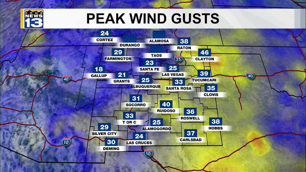 Warmer, drier and windier weather moves into New Mexico