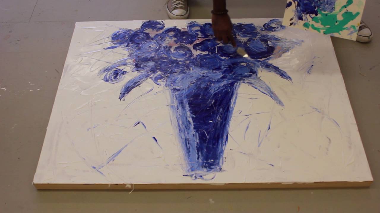 Flower Painting With Palette Knife