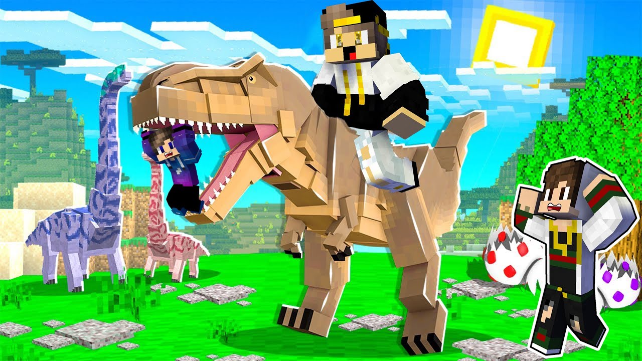 فلم ماين كرافت: الاطفال الصغار و المدرس ضد الديناصور العملاق المرعب (نهاية صادمة)🤣|MineCraft Movie
