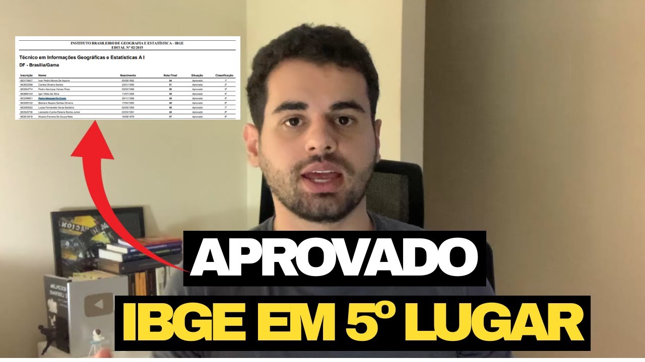 Como fui aprovado no concurso do IBGE para efetivo e temporário (5º Lugar)