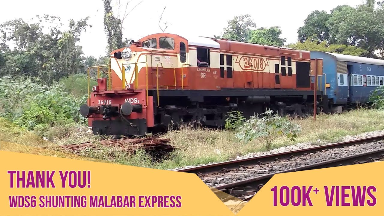 Routine Job - WDS6 Shunting Malabar Express At Trivandrum Central (Full HD)