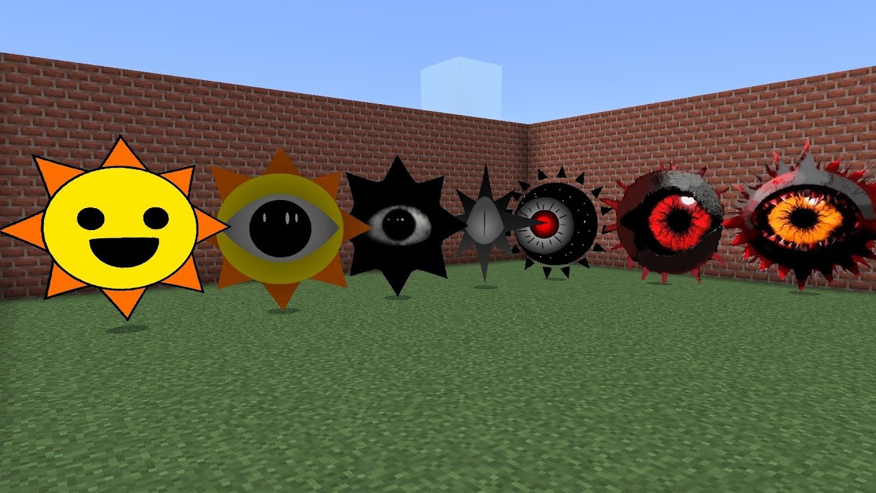 Incredibox Sprunki Mr. Sun Phase 1 - 7 Mod In Maze in Minecraft PE