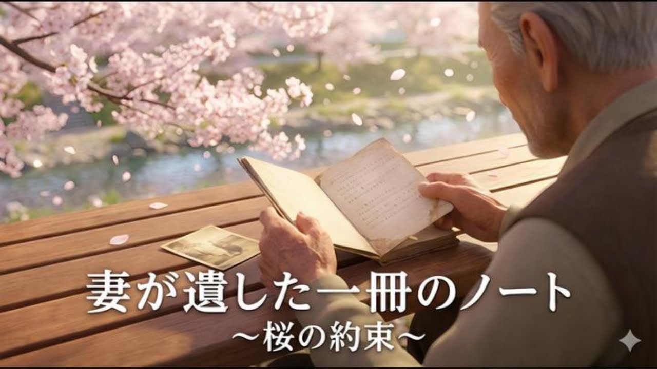 【朗読】妻が遺した一冊のノート｜睡眠導入・心温まる短編小説の朗読