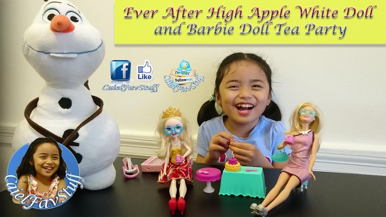 Ever After High Apple White Doll and Barbie Doll Tea Party