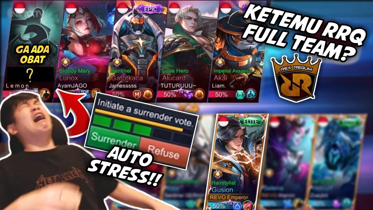 RANKED KETEMU RRQ FULLTEAM?? AWALNYA SIH UDH MENANG, TAPI AKHIRNYA...