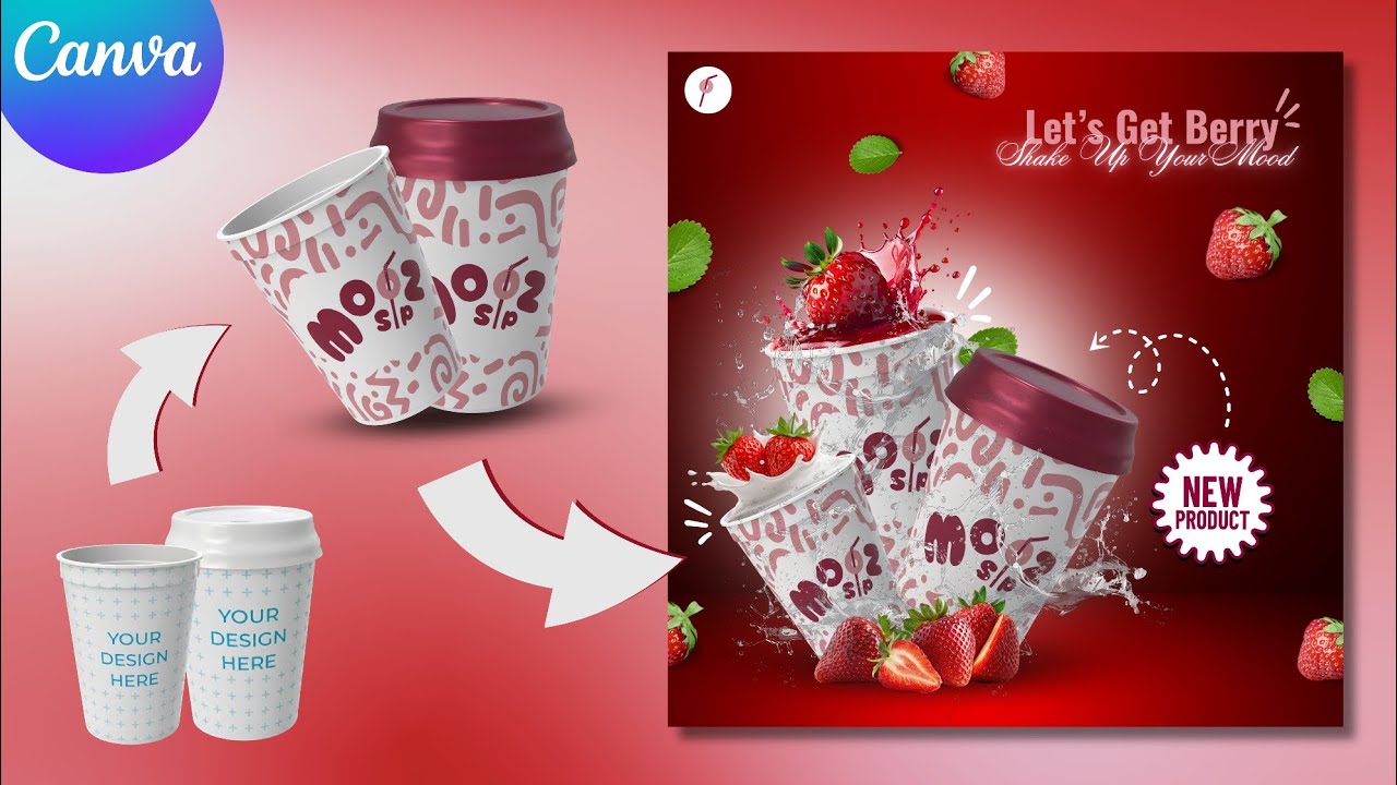 Разработка дизайна этикеток для продукции и рекламных плакатов в Canva | Урок по брендингу напитков