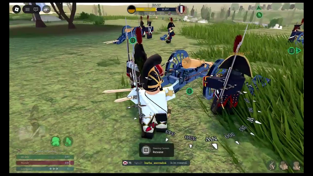 EU de arti, visto desde el cañón I, comanda Mario