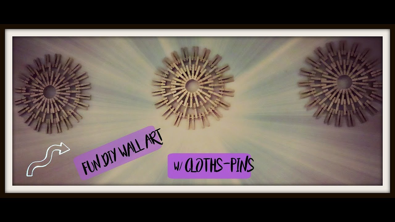 Fun DIY Wall Art Using Clothes Pins
