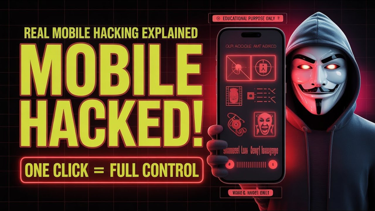 Mobile Hacking Explained 🔥 How Hackers Attack Smartphones | Cyber Security Hindi
