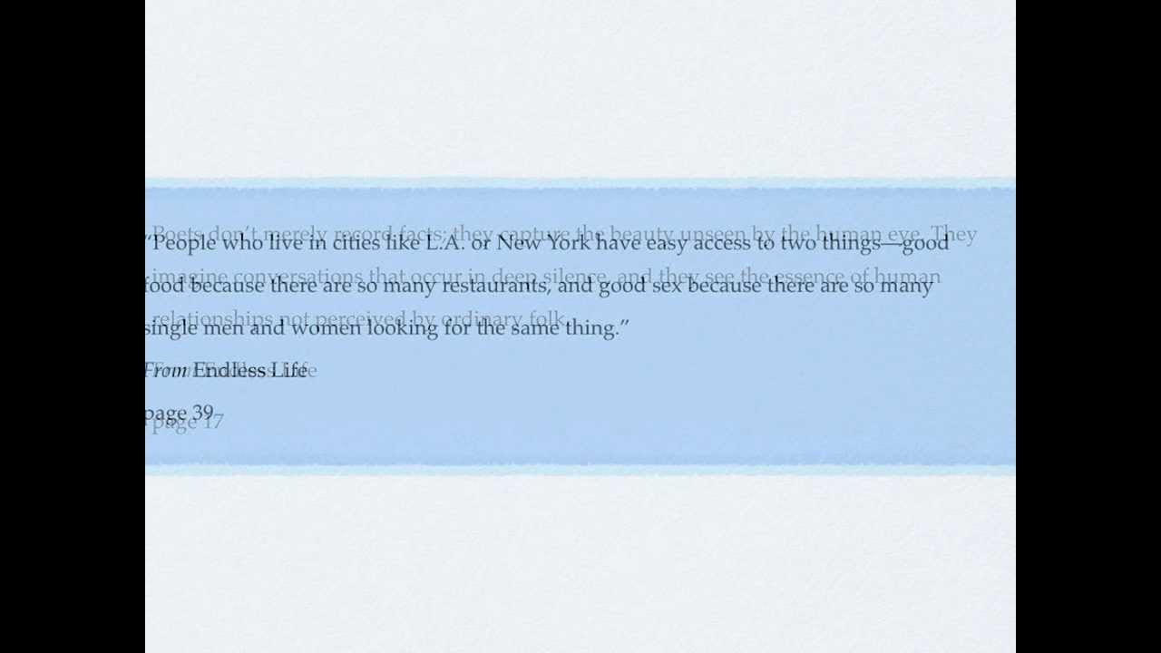 "Endless Life" Words to Remember