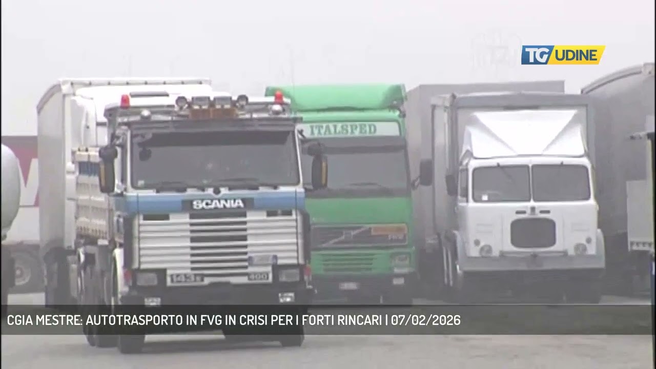 CGIA MESTRE: AUTOTRASPORTO IN FVG IN CRISI PER I FORTI RINCARI | 07/02/2026