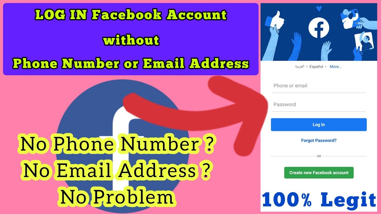 Paano open ang FACEBOOK ng walang Email at Phone Number?