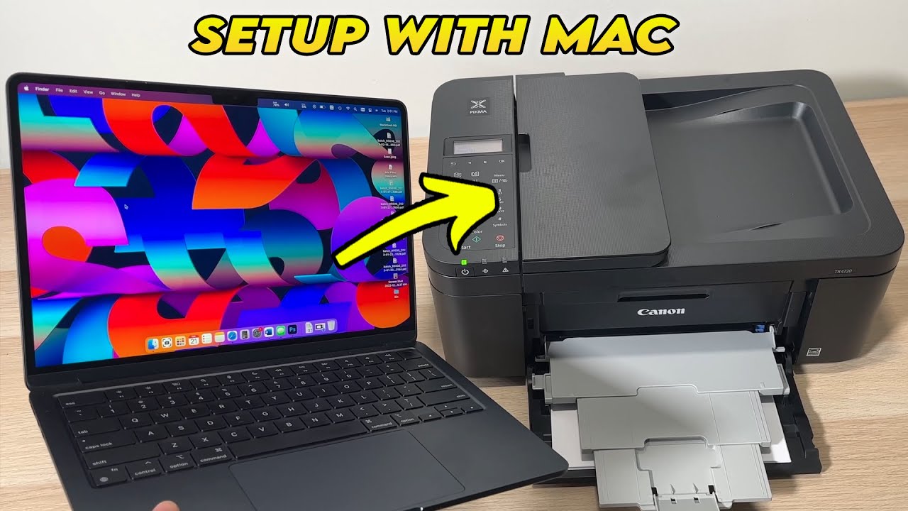 Как настроить принтер Canon PIXMA TR4720 на компьютере Mac для печати и сканирования по Wi-Fi