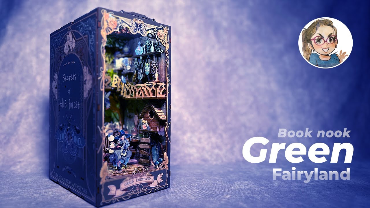 ASSEMBLING the Green Fairyland BOOK NOOK Kit With Me! 🧚🏼‍♂️ | Enchanted Grove Miniature DIY Build