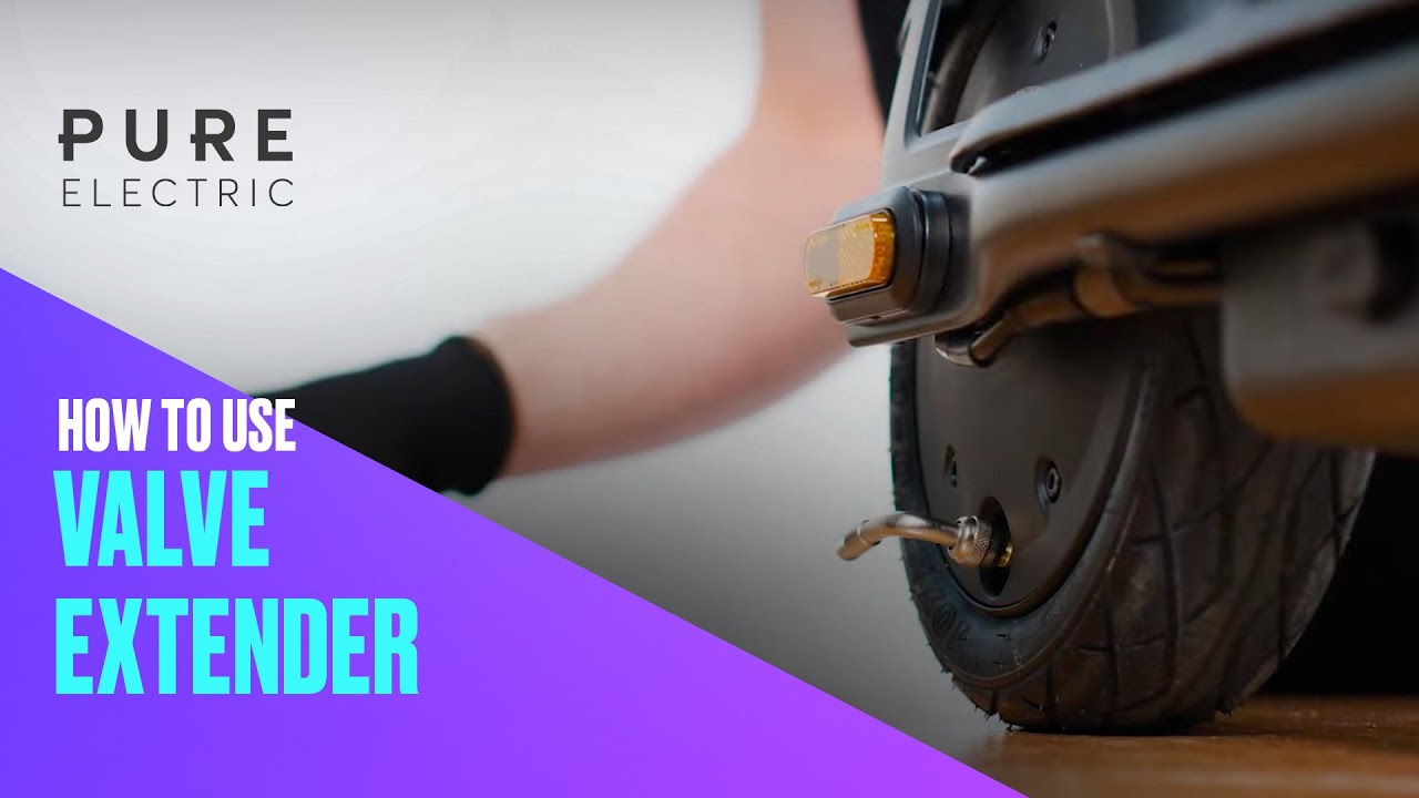 How to use a valve extender with an air pump - Electric Scooter | Pure Electric