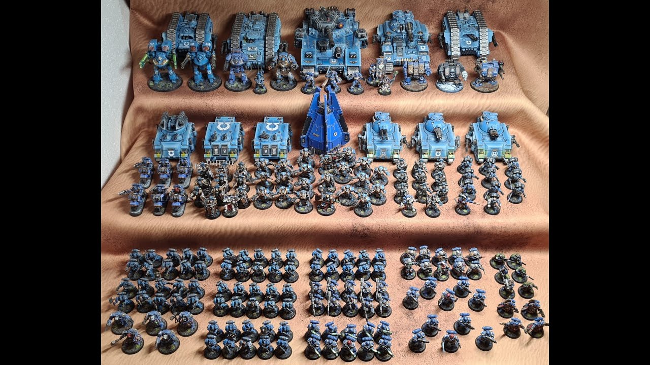 Ультрамарины Warhammer Horus Heresy - Армия на параде