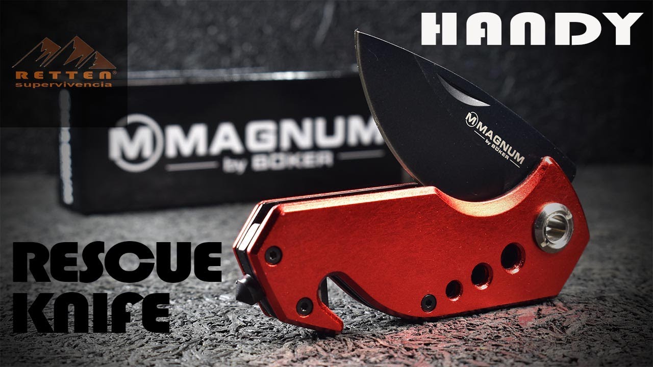 Boker Magnum Handy Navaja Bombero Paramédico Rescate 01Mb150 Seguridad urbana - Retten supervivencia