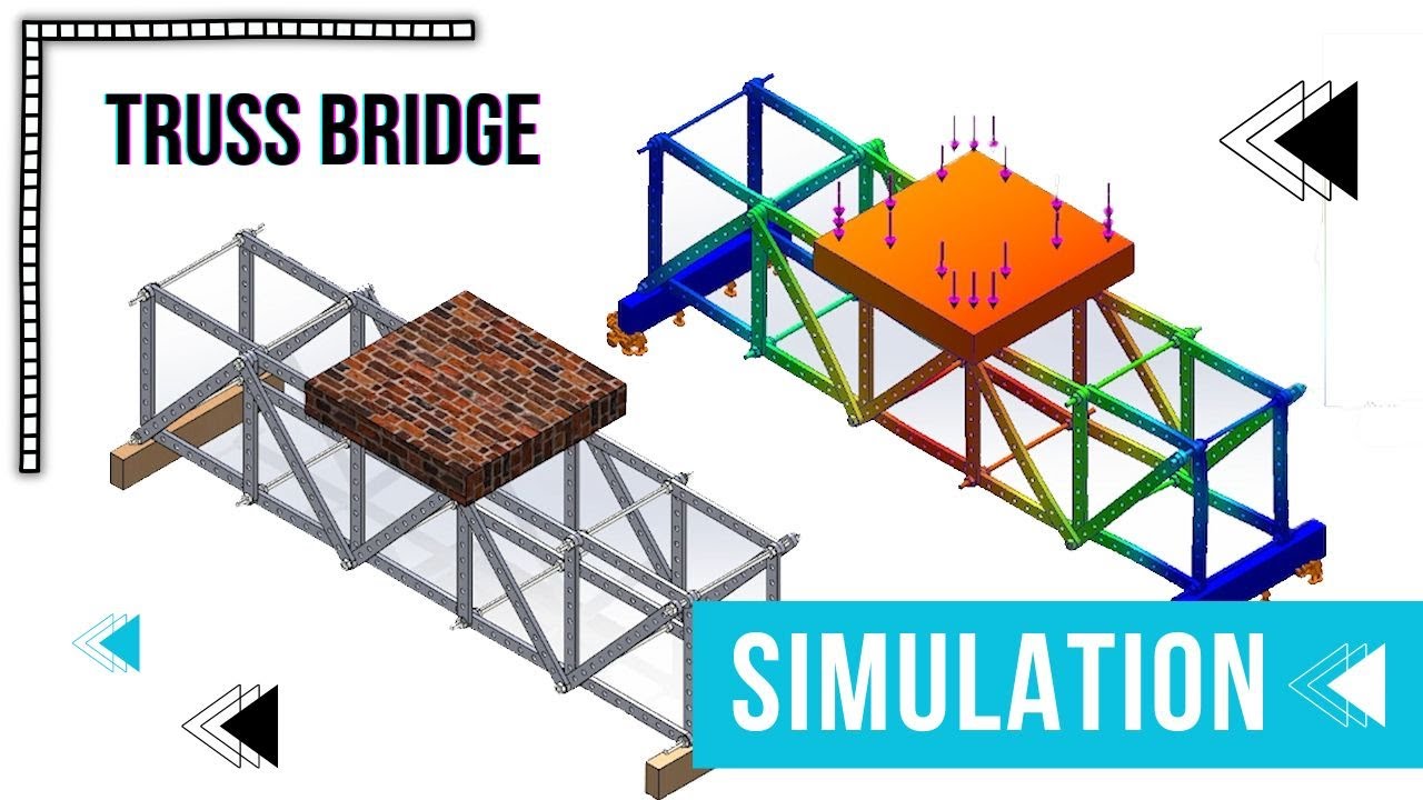 Simple Static Simulation: Truss Bridge Design in SolidWorks | Step-by-Step Simulation Tutorial