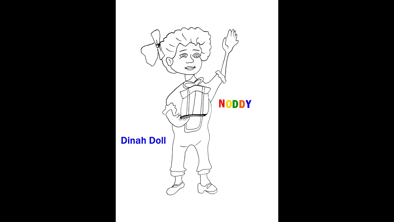 How to Draw Dinah Doll from Noddy step by step | #shorts