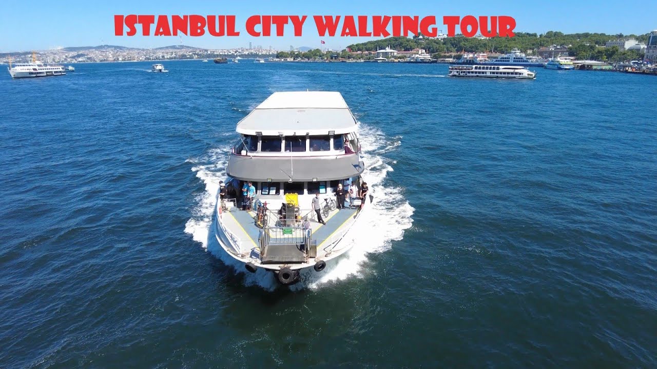 Istanbul City Walking Tour Eminönü-Sirkeci- Spice Bazaar- Galata bridge  İstanbul 4K
