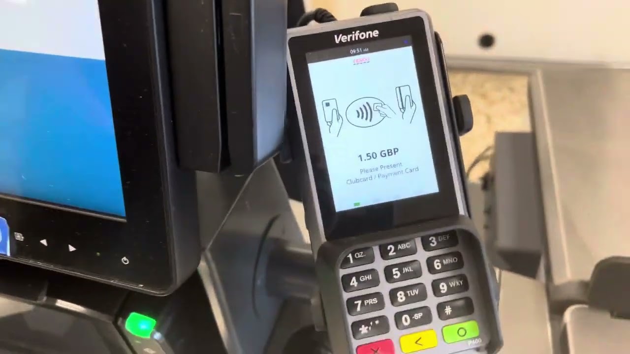 Diebold Nixdorf BA93W Self Checkout at Tesco Extra Basildon