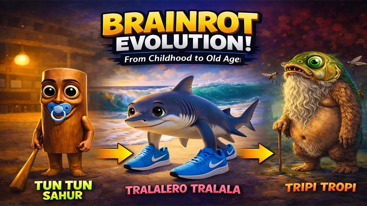 👶Brainrot EVOLUTION! from childhood to Old Age (Tun Tun SAHUR)