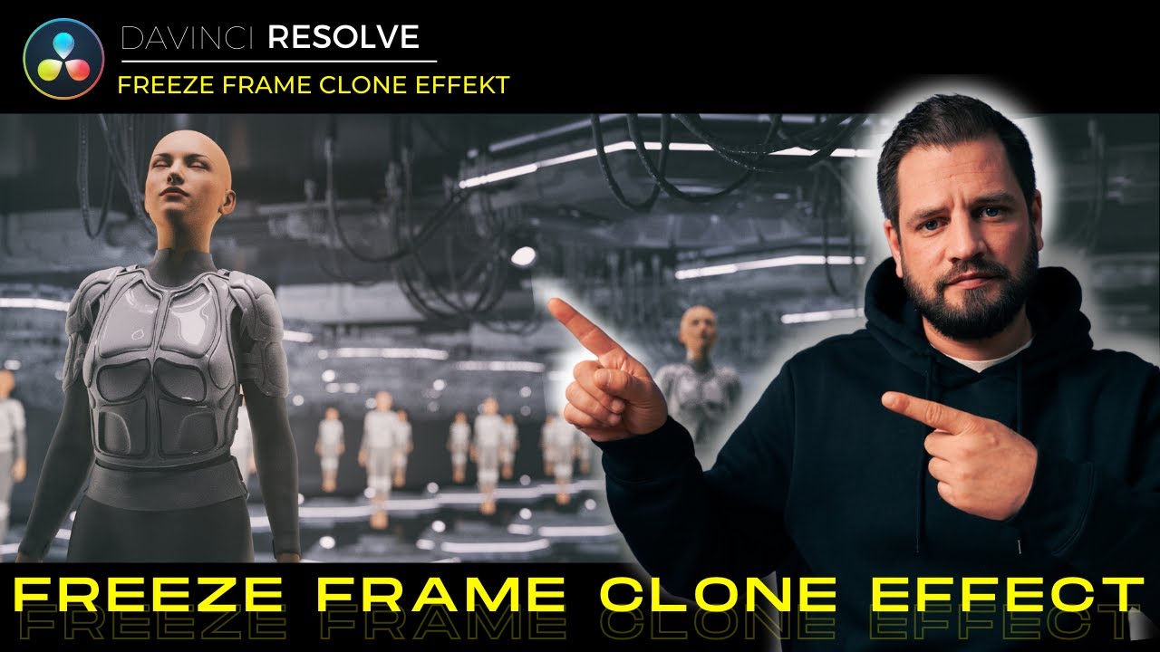 Davinci Resolve Freeze Frame Effekt | Clone Freeze Frame Tutorial