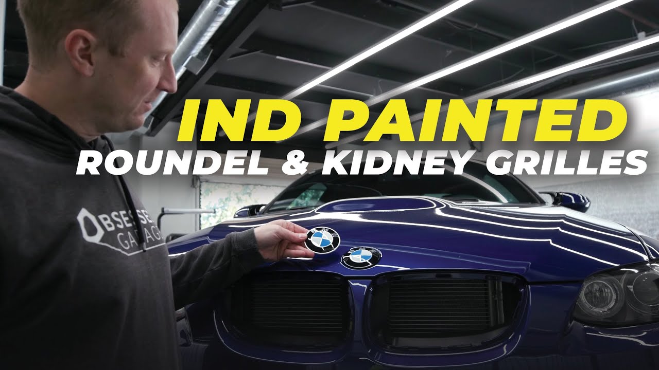 E92 M3: IND Painted Roundels & Black Kidney Grille Install