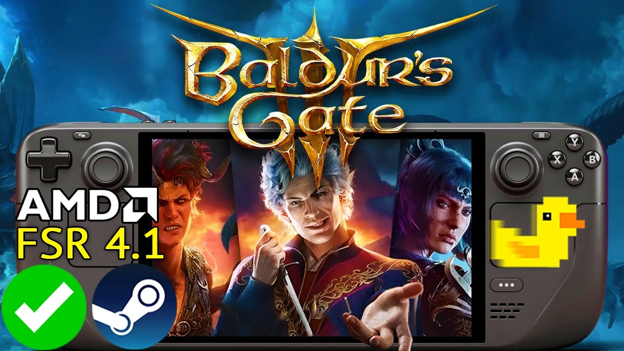 BALDUR'S GATE 3 Steam Deck FSR 4.1 + Lossless Scaling Performance Test