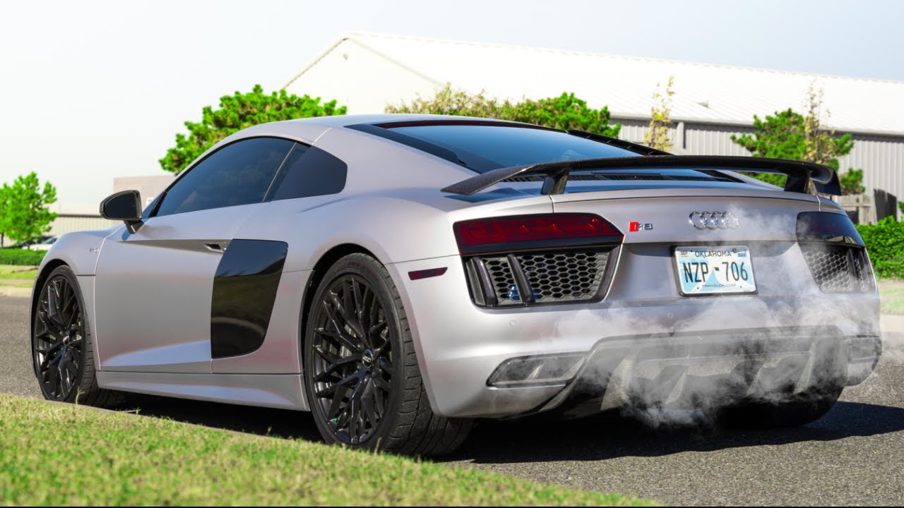 AUDI R8 TITANIUM EXHAUST iNSTALL! (Before and After SOUND) v10