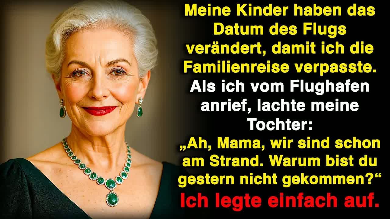 Meine Kinder lügten über das Flugdatum, damit ich die Reise verpasste  Als sie zurückkamen sagte