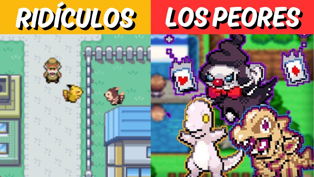 TOP 7 HACK ROMS POKEMON GBA MAS RIDÍCULOS QUE EXISTEN ✅