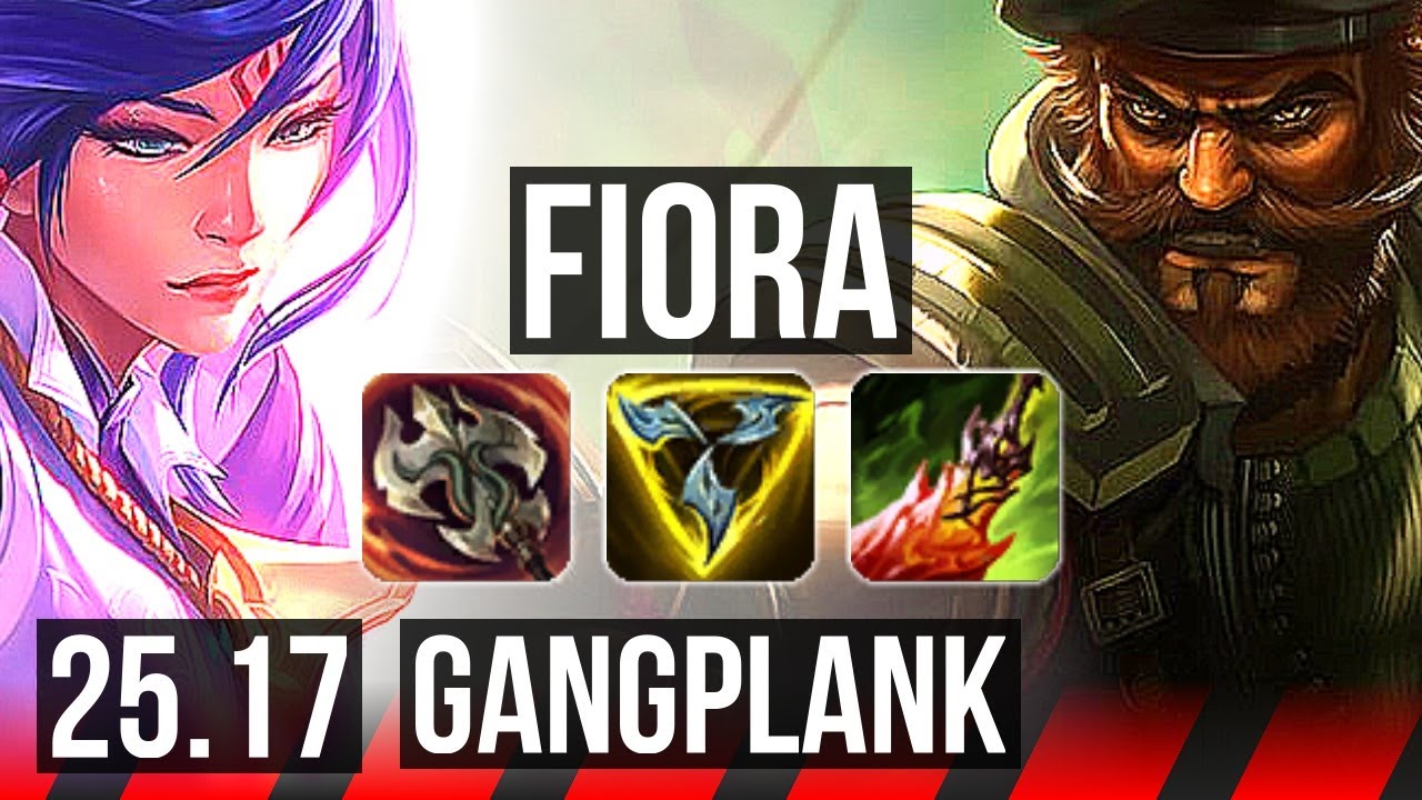 FIORA vs GANGPLANK (TOP) | 56k DMG, 7 solo kills, 5k comeback | KR Master | 25.17