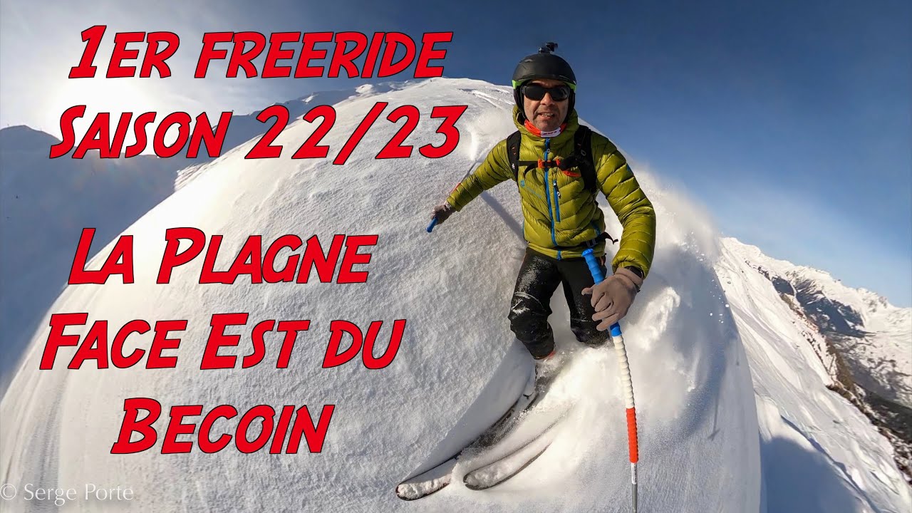 La Plagne 1er freeride saison 22-23 Becoin Face Est