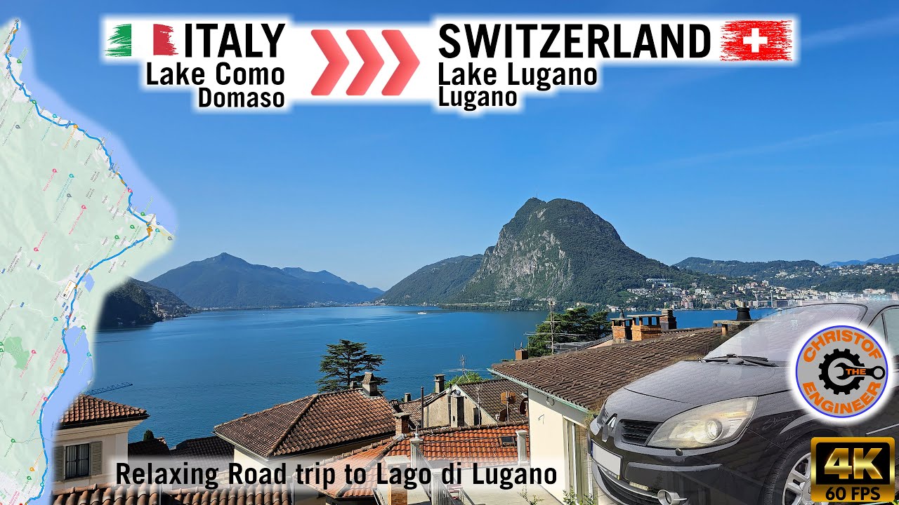 SWISS VLOG Road Trip from Domaso ITALY to Lugano SWITZERLAND 1hr in 15 minutes