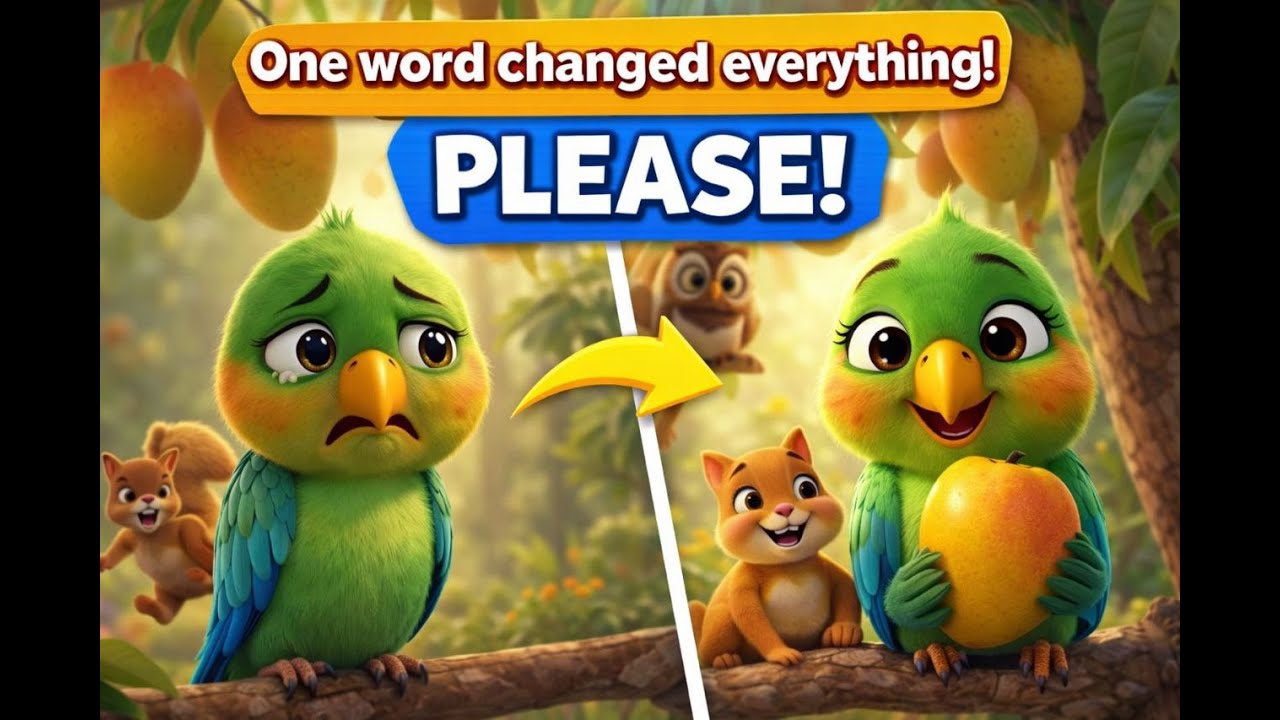 The Magic Word “PLEASE” | Good Manners Story for Kids | Animated Parrot Story