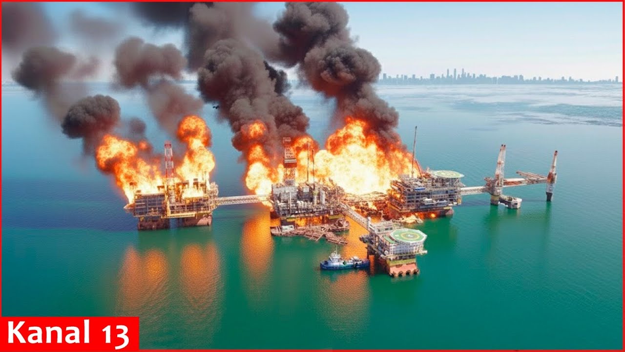 Служба безопасности Украины нанесла удар по российской нефтяной платформе в Каспийском море в тре...
