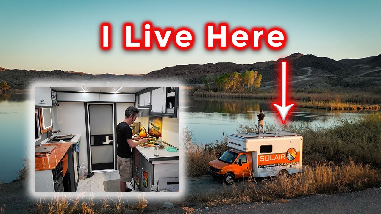 Living off-grid in the Desert with Air Conditioning in my van