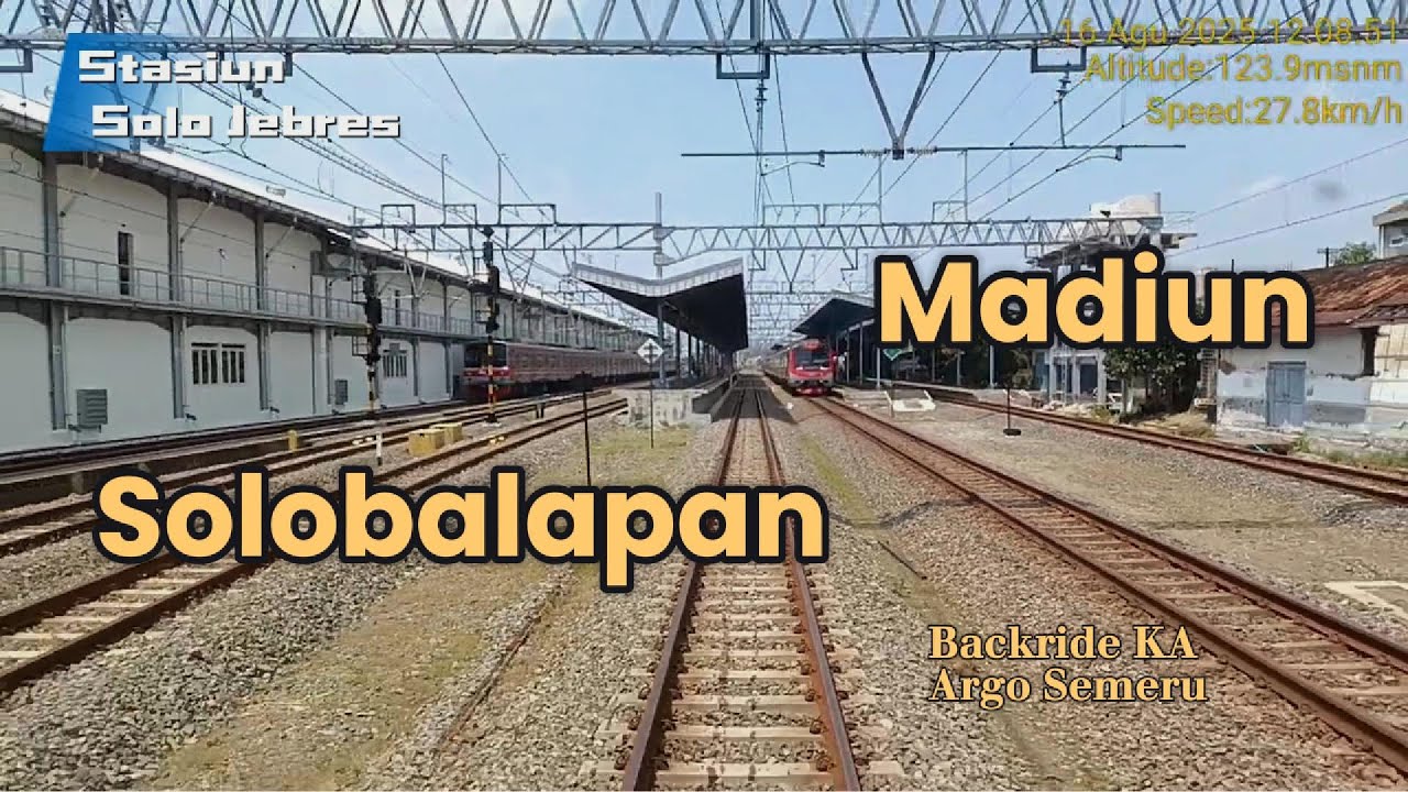 Madiun - Solobalapan | Lintasan ngebut bagian 3 | BR KA Argo Semeru
