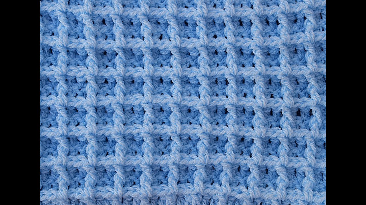 PUNTO GOFRE O WAFFLE A CROCHET MUY FÁCIL