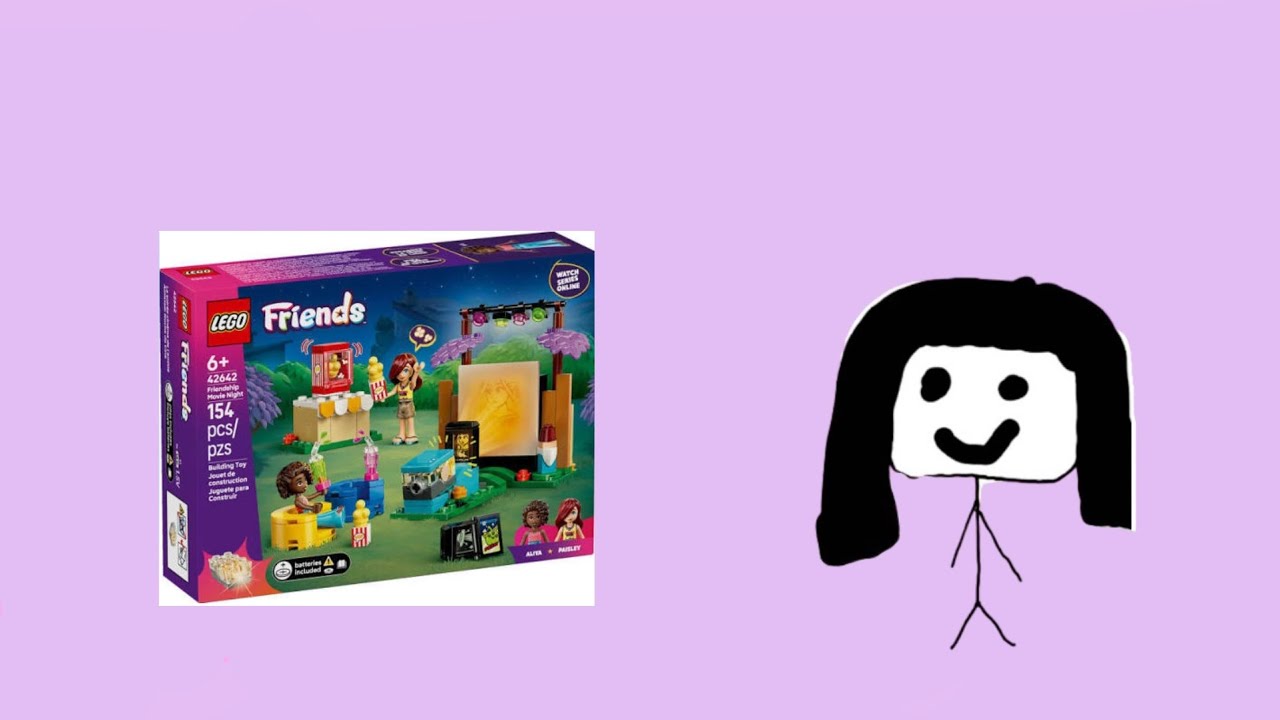 building Lego Friends friendship movie night