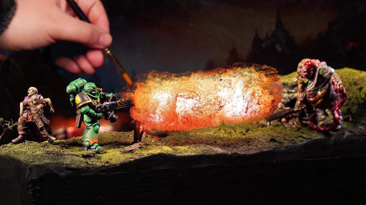 Саламандры против Нургла Диорама Warhammer 40k!