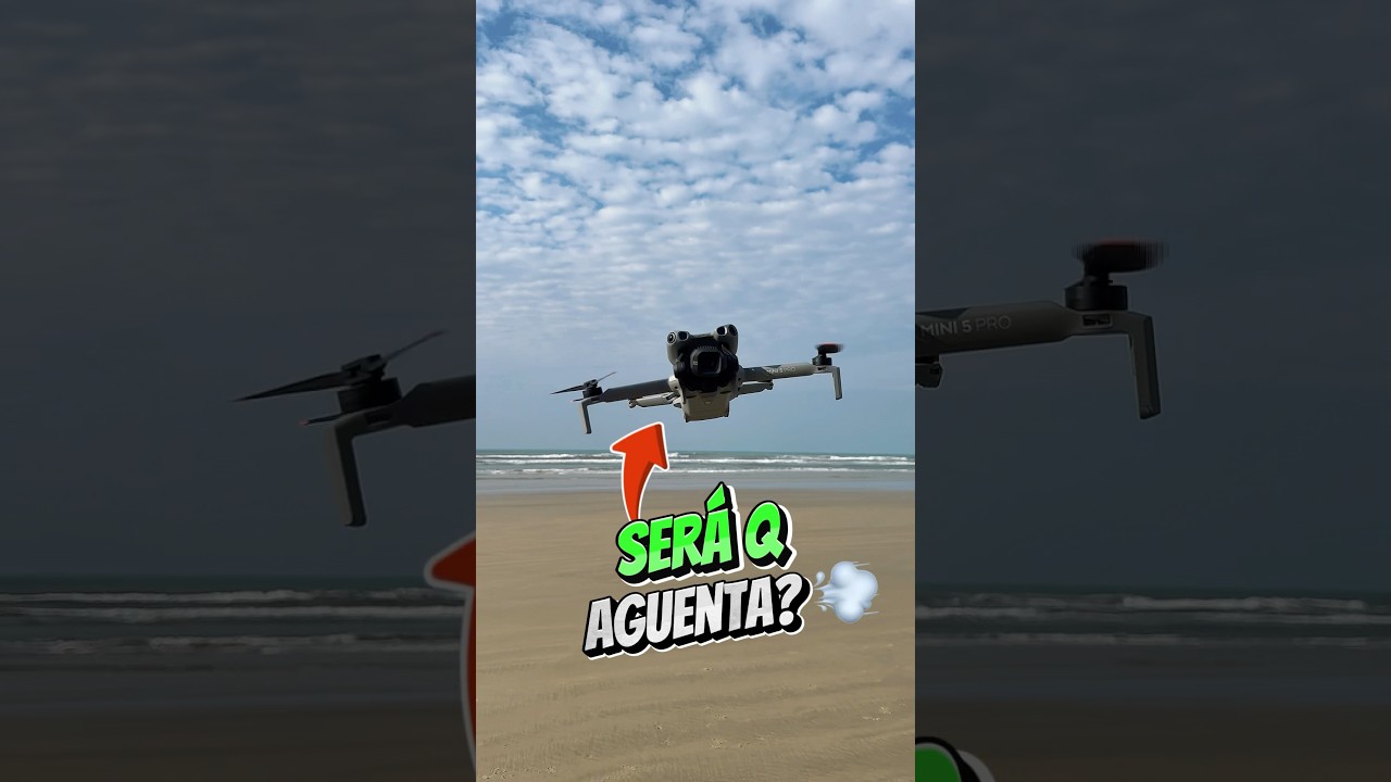 DJI Mini 5 Pro Segura Forte no Vento da Praia 🌊💨