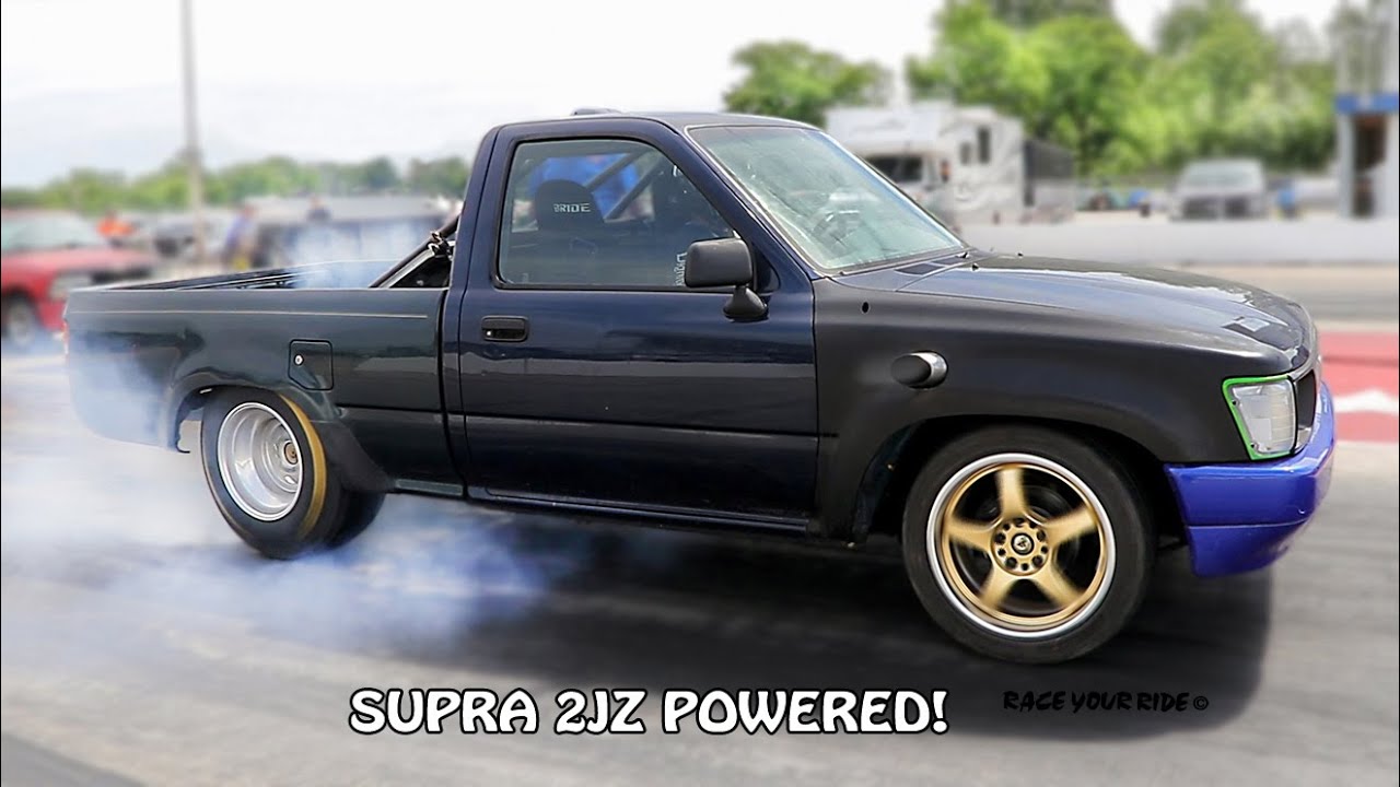 SUPRA 2JZ TURBO POWERED '94 TOYOTA STREET LEGAL PICKUP! BYRON DRAGWAY!