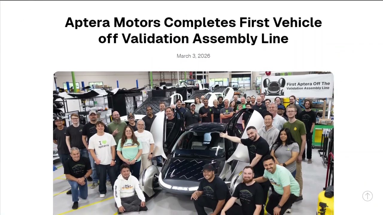 Aptera Atlas-1 will be at San Diego Cars and Coffee this Saturday March 7, 2026