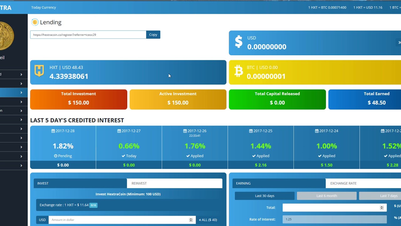 HEXTRACOIN LENDING PLATFORM AND HOW YOU CAN MAKE MONEY